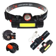 Kopflampe LED Scheinwerfer XPE + COB Magnetisch USB