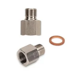 Reduzierverbinder 1/8&quote; NPT Buchse auf M10x1 Außengewinde | Edelstahl Sechskant Reduzierstück mit Dichtung | Adapter