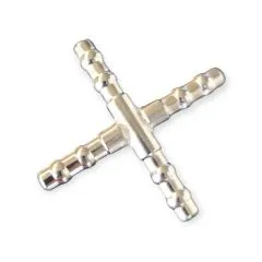 Winter Kreuz Schlauchverbindungsstück vernickelt